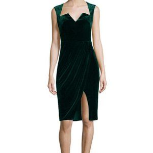 Black Halo Haru Velvet Sheath Dress 4